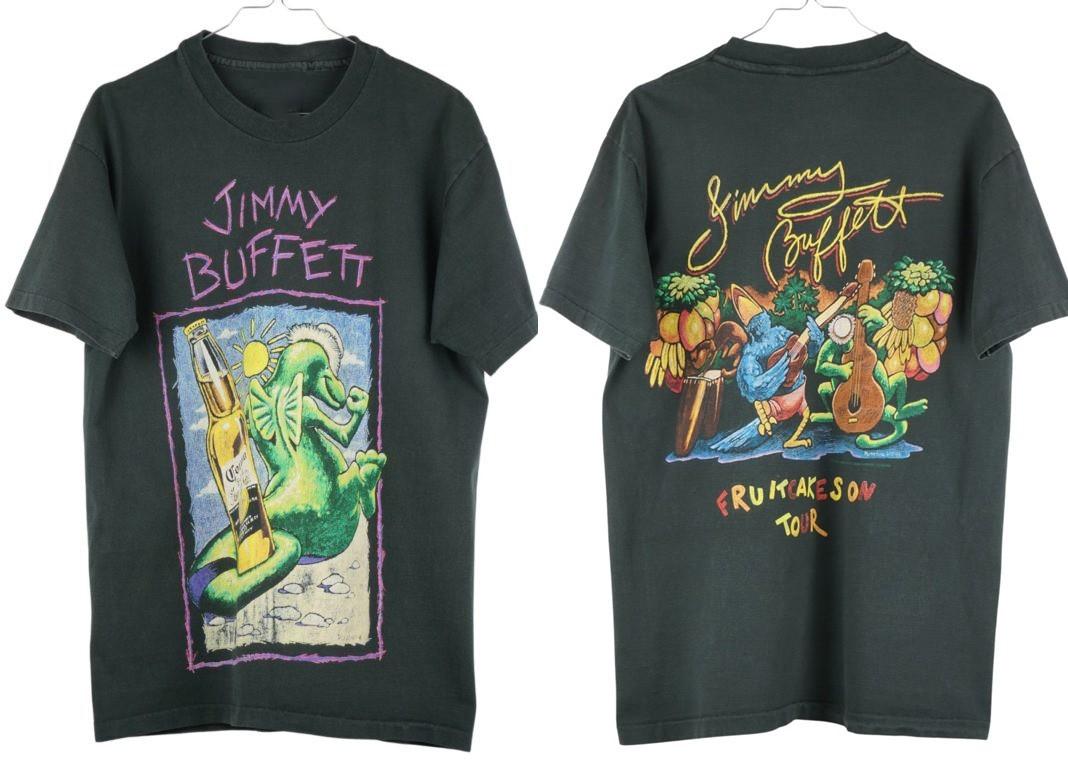 2 sides 1994 Jimmy Buffett Dragon Fruitcakes Shirt Black Unisex S-5XL 1R223 XXXXL