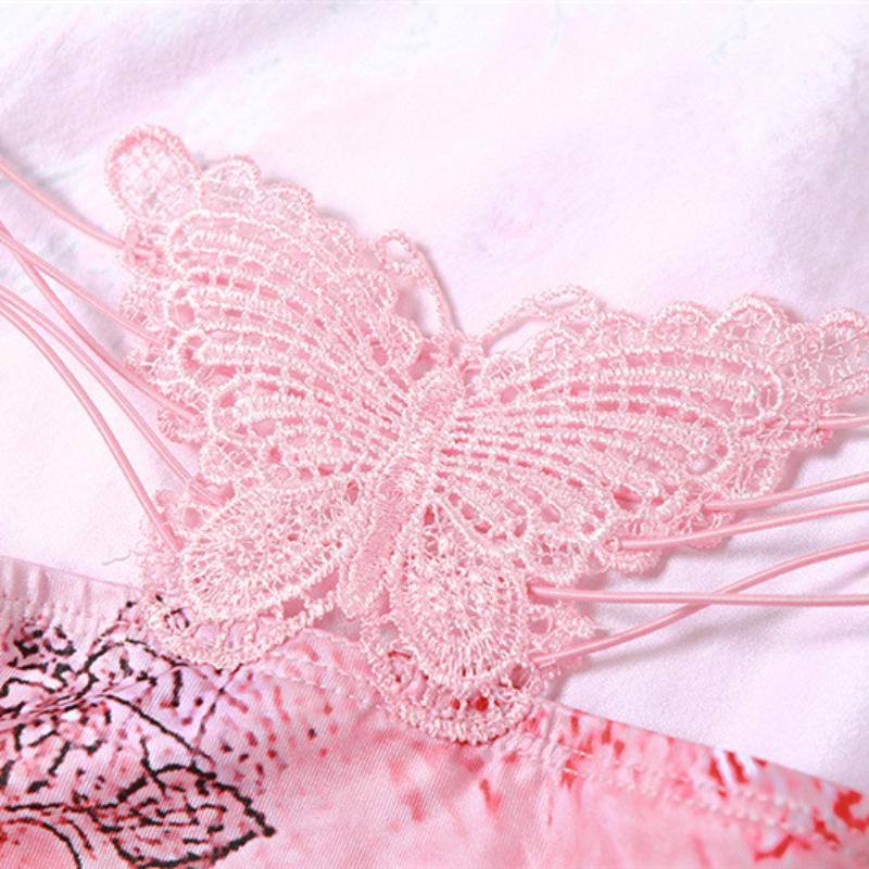 Sommermode-Trend Damen Neues hängendes Hals-Open-Back-Slim-Fit-gedrucktes, gewickeltes Hüftkleid Mode-Partykleid