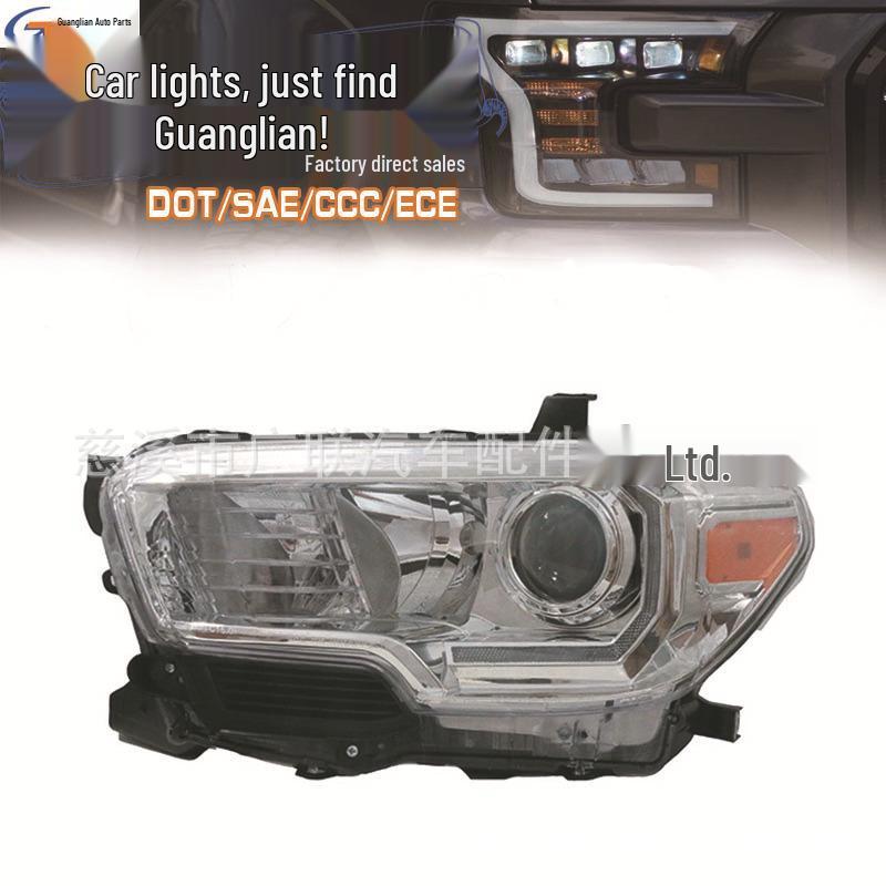 

Toyota Tacoma 2016-2017 US Model LED DRL Headlights Clear lens + black trim + amber reflector