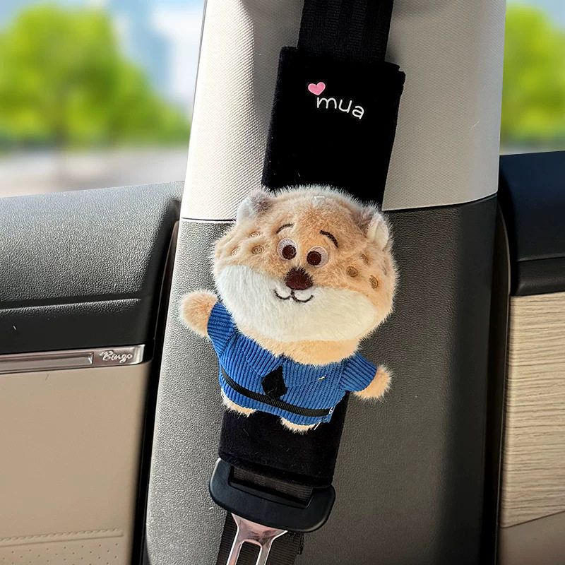 Zootopia Car Seatbelt Shoulder Pads Anti-Wear Anti-Strangle New Car Interior Accessories for Women