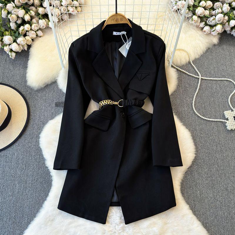 

Black Small Business Suit Outwear Female 2024 New Arrival Super Nice Suit Fancy Fried Street Small Man Stylish Niche Style Black XL