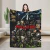 Predator Badlands 2025 Movies Warm Soft Blanket  Decorative Plush Throw Blanket Funny Couch Bed Flannel Bedspread Sofa Bed Cover