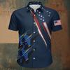 Men's US Flag Patriotic America's 250th Anniversary Button Up Shirts Short Sleeve Fashion Casual Holiday Casual Daily Summer
