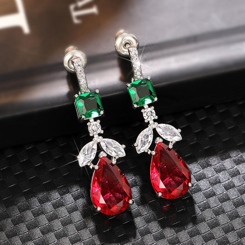Lindon mode alliage de cuivre Zircon bijoux boucles d'oreilles pour femmes cadeaux de fête de mariage