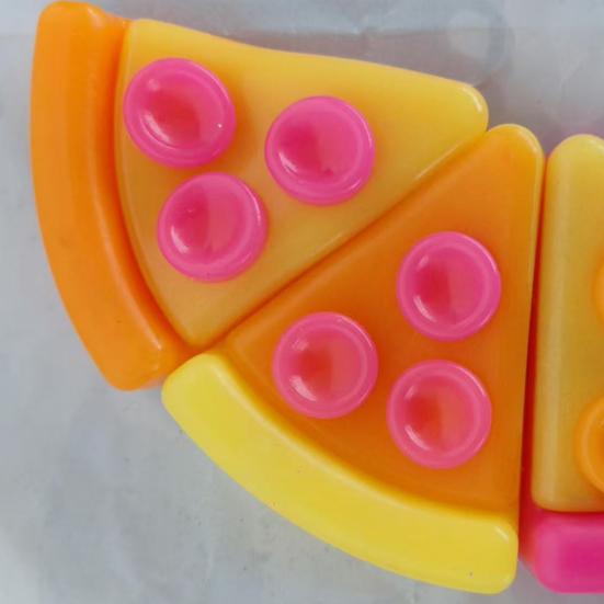 Cheese Pizza Piece Squeeze Toy Stress Relief Mini Pizza Sensory Toy Home Office Worker Soft Stretchy Simulation Food Fidget Toy