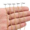 2meters Never Fade Stainless Steel Necklace Chains Bulk Lot PVD Link Extender Chains Bracelet Accessories for Diy Jewelry Making
