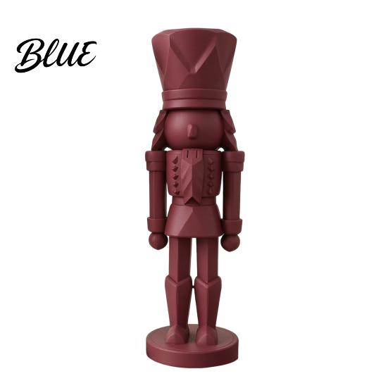 Modern Nutcracker Figure 3D Printed Soldier Statue Geometric Minimalist Figurine for Desk Luxury Home Tabletop Piece Shelf DIY Paintable Sculpture,