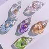 Seven-color Luminous Conch Snail Acrylic Jewelry: DIY Cream Glue Keychain, Bag Charm, Earrings, Pendant.