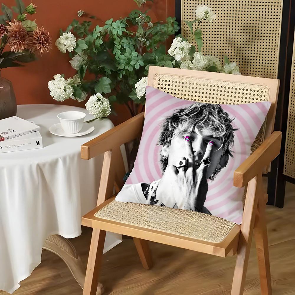 Mgk Colson Baker Machine Gun Kelly-Y Pillow Case Comfort Sofa Bed Silky Elegant Invisible Zipper Decorative Cushion Cover