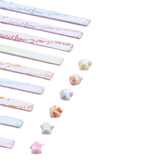 420 Sheets Luminous Origami Star Paper Strips Assorted Colors Double Sided Easy To Fold Lucky Star Paper