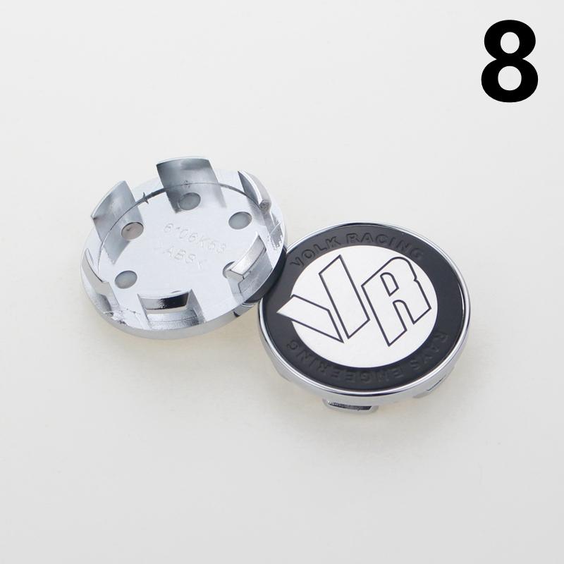 SET OF 4 RAYS VOLK Center Cap for Wheels 53mm OD & 48mm ID Dust Proof Hood Cover Plastic Base Wheel Hub Cap