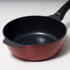 Pearl Metal Frying Pan 24cm IH Compatible Glass Lid Included Omakase Pan NEO Blue Diamond Coat Red HB-2905