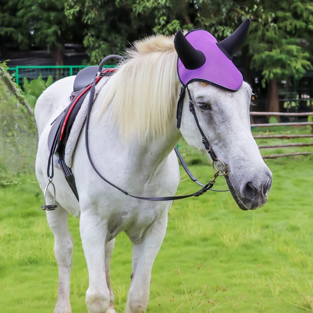 Horse Ears Cover Breathable Mesh Horse Earmuffs Horse Ear Mesh Cover, Breathable Horse Ears Protections Shield Supplies