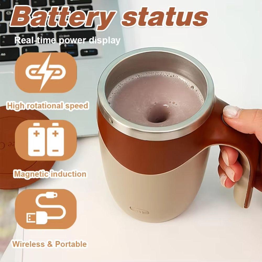 Stainless Steel Automatic Stirring Cup Rechargeable Electric Drink Mixer  Coffee Tea