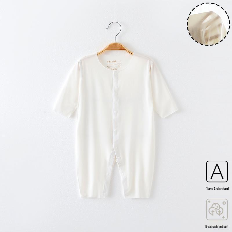 

Летняя детская модальная пижама: Тонкий комбинезон с длинным рукавом без косточек для новорожденного для кондиционирования воздуха 90cm (12-18 months)