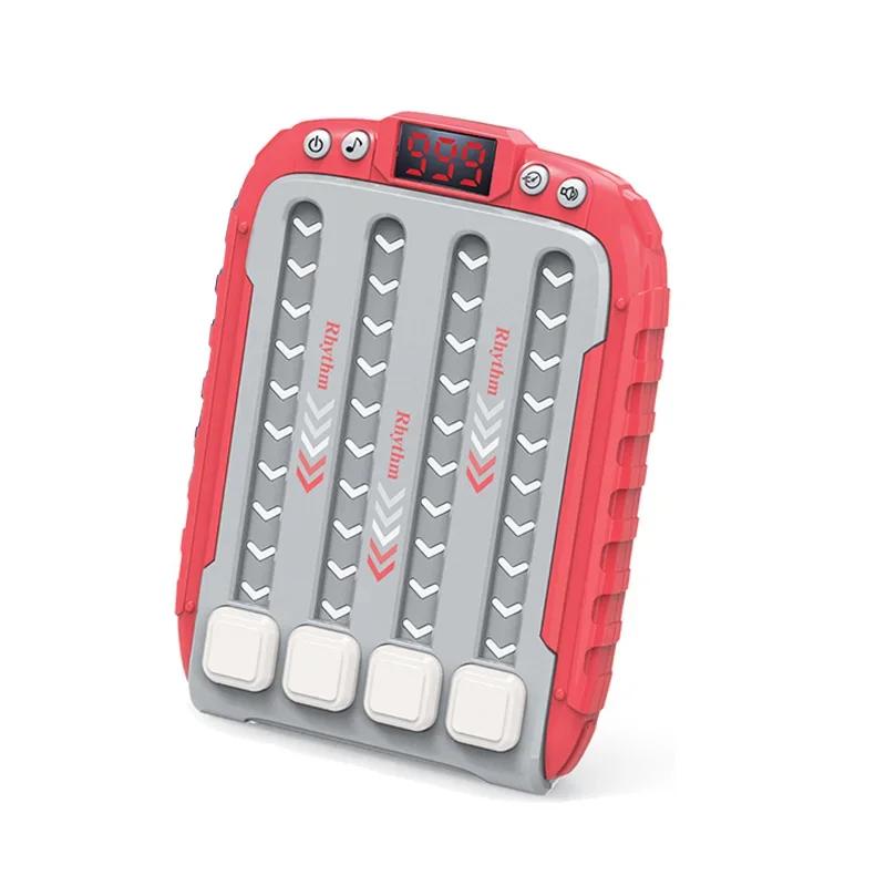 Music Rhythm Puzzle Game Electronic Machine Montessori Pockets Travel Toy Light Up Educationa Sensory Fast Push Table Game