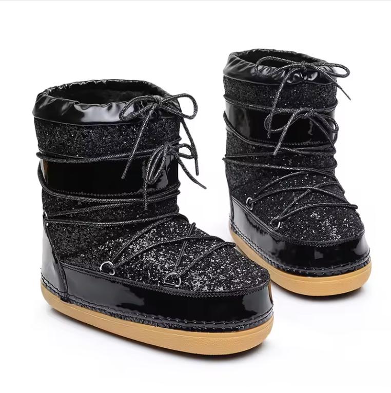 Winter Ankle Boots Women Snow Boots Platform Waterproof Warm Ski Boots Female Outdoor Non-slip Cotton Boots Size 35-42