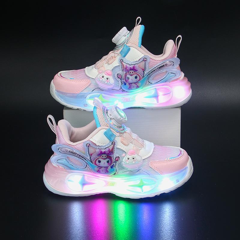 

Light-up girls sneakers, mesh, breathable, lightweight, versatile girls shoes, trendy shoes for young girls 25Inner Length16.0cm