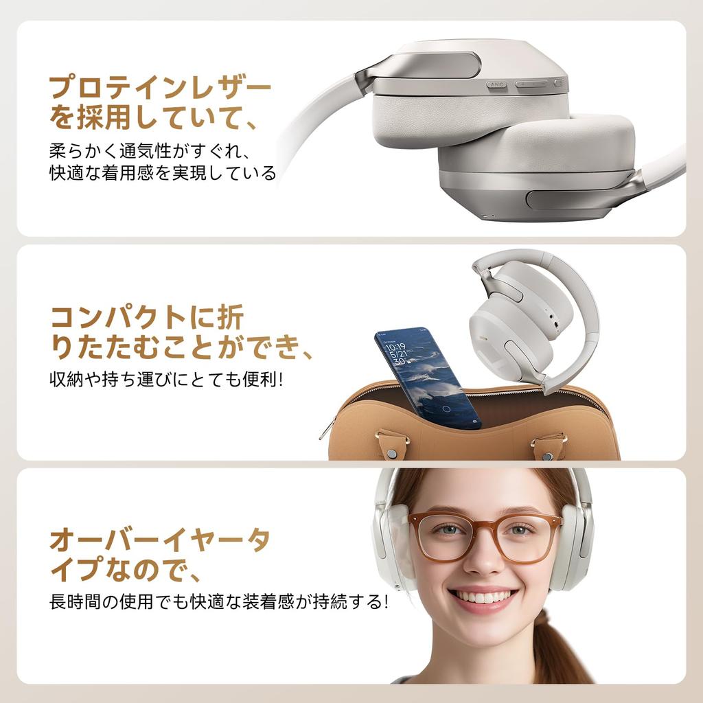 HAYLOU S40 Wireless Bluetooth Noise Spatial Low Wireless and Up to 90 Hours of Music Comfortable Supports Two Devices App Includes for and Instruction