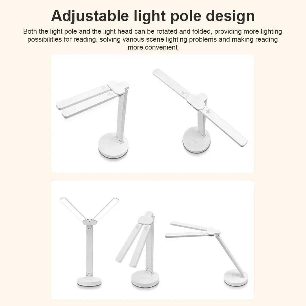 LED Desk Lamp 3 Levels Dimmable Touch Night Light USB Plug in style Eye Protection Foldable Table Lamp For Bedroom Bedside Readi