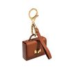 Portachiavi Mini Borsa in Ecopelle PU - Portamonete alla Moda con Dettagli Dorati, Design Compatto per Chiavi e Monete, Disponibile in Azzurro Chiaro, Rosa, Nero