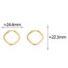 PONYKISS Orecchini a Cerchio Quadrati Minimalisti in Argento Sterling per Donna Tendenza Geometrici Raffinati Accessori di Lusso Leggero