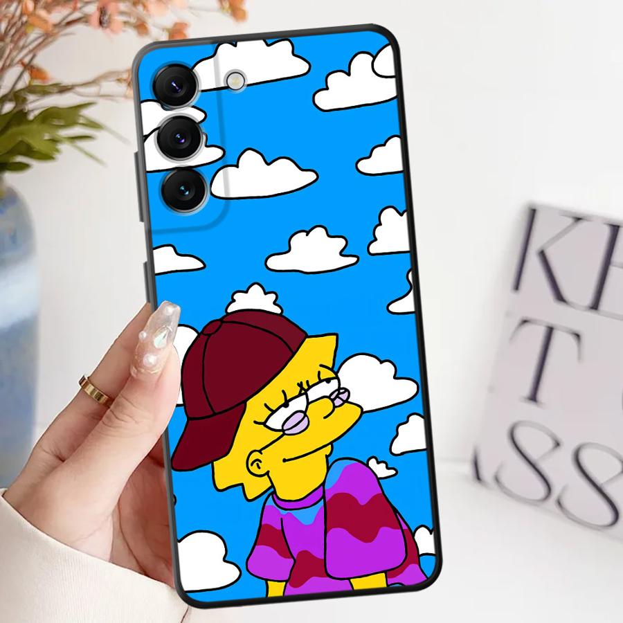 Black Soft Phone Cover Case for Samsung Galaxy A32 A25 A71 A41 A35 A26 A72 A24 A55 A36 A23 A53 A51 A73 A22 A52 Funny Homer