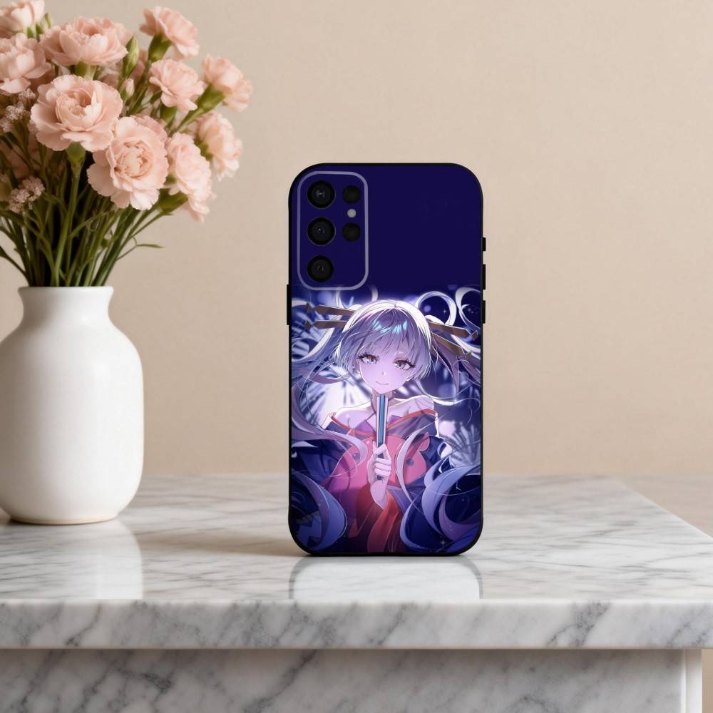 

P-Princess K-Kaguya-A Cute Phone Case For Samsung S25,S24,S21,S22,S23,S30,Ultra,S20,Plus,Others Soft Black Case Samsung S20fe