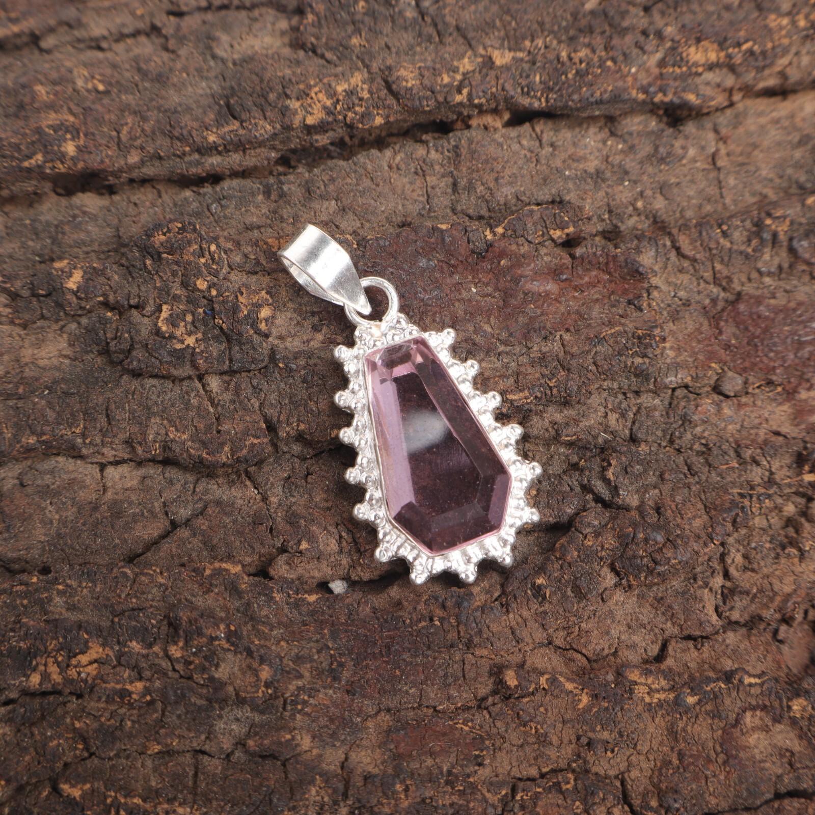 

Камень морганит серебро 925 пробы ручной работы свадебный подарок помолвочный кулон PP-54-10