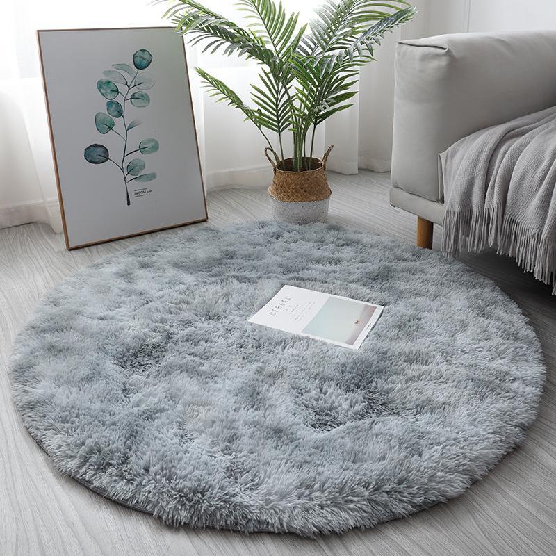 Silk Wool Plush Round Rug - Yoga Mat, Bedside Carpet, Hanging Chair Cushion, Cloakroom Foot Pad
