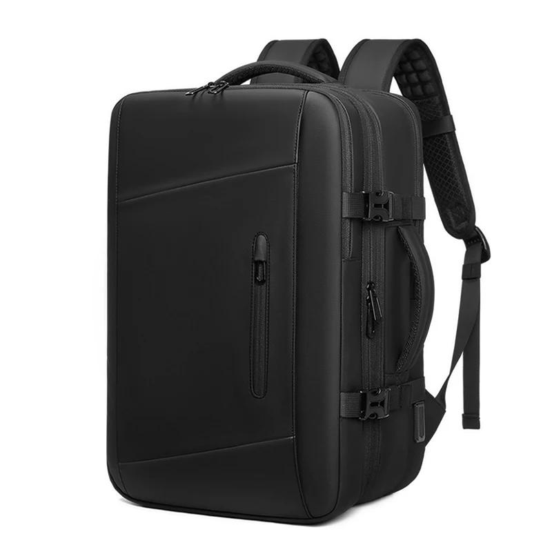 Travel Men Backpack 17 Inch Vacuum Compression Laptop Backpack Large Capacity School Backpack Extended Hiking Business Backpack