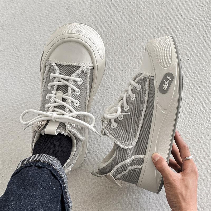 New low-top thick-soled heightening espadrilles sports and leisure niche men's shoes breathable board shoes men's X312