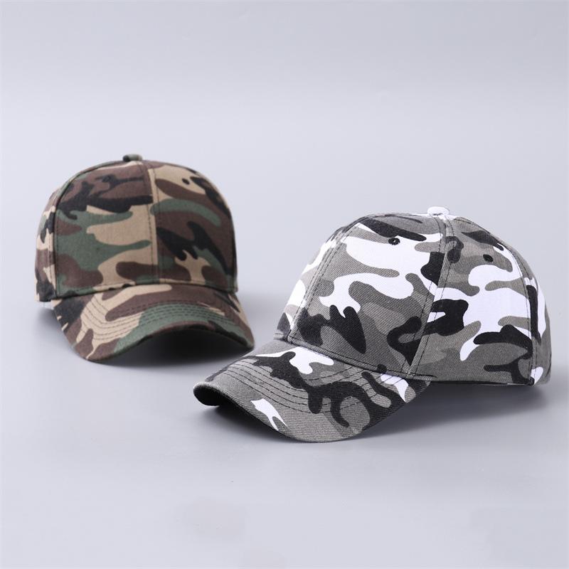 Men Women Summer Cotton Camouflage Printed Baseball Caps Sunhat Outdoor Unisex Sports Adjustable Snapback Anti-UV Hat Visors