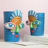 Maya Big Eyes Facial Sculpture Flower Pot Abstract Art Resin Flower Pot Garden Courtyard Home Desktop Decoration Plant Container