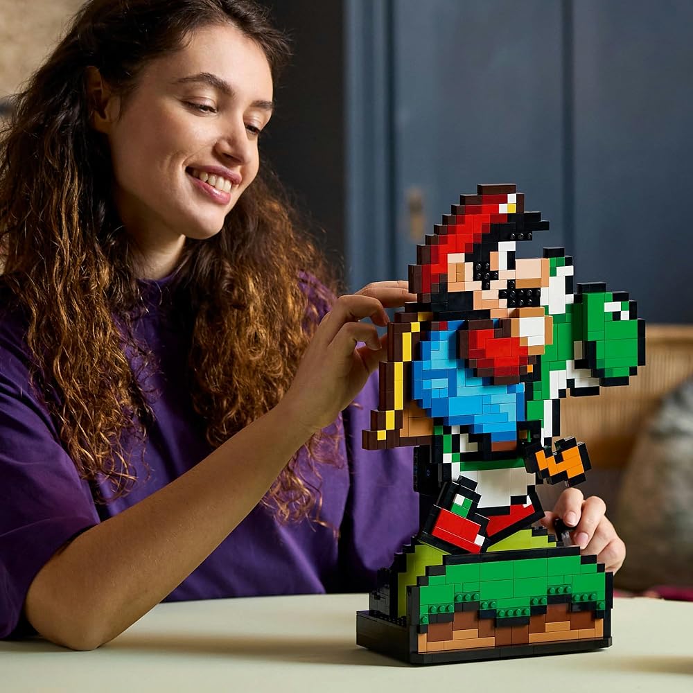 LEGO Super Mario World Mario and Yoshi 1215 Pieces Building Blocks Toy for Kids and Adults