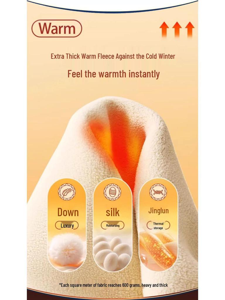 Lambswool-Enhanced Thermal Men's Base Layer Set – Thick, Plush, Cold-Proof Underwear for Autumn and Winter