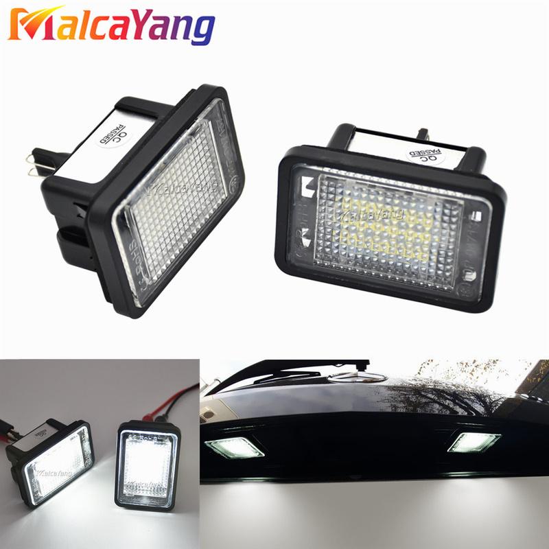 2 Pieces LED Number License Plate Light Lamp For Mercedes-Benz GL ML GLK GLA GLC GLE Class W176 W166 X156 X166 X204 X205 R172