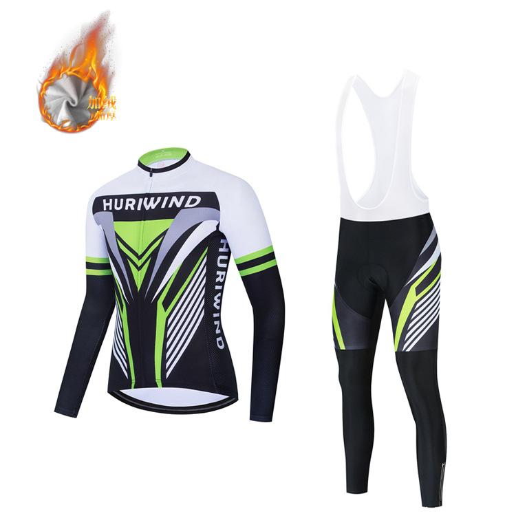 2026 Fall/Winter Long Sleeve Cycling Suit Set Fleece Warm Bicycle Team Uniform Men's