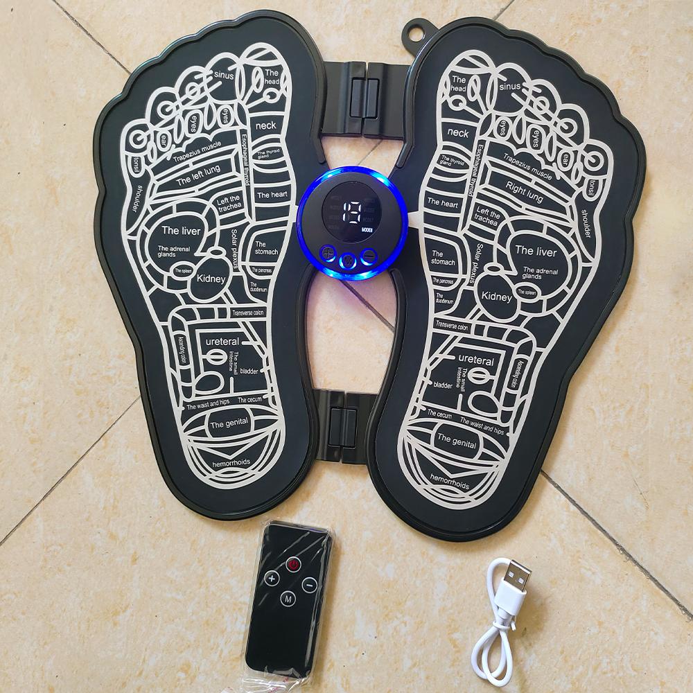 Rechargeable Mini Massager for Elderly Foot Therapy EMS Portable Pulse Household Sole Relaxation Massager for Men and Women