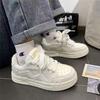 ins student white retro thick-soled heightening casual bread shoes breathable sports board shoes