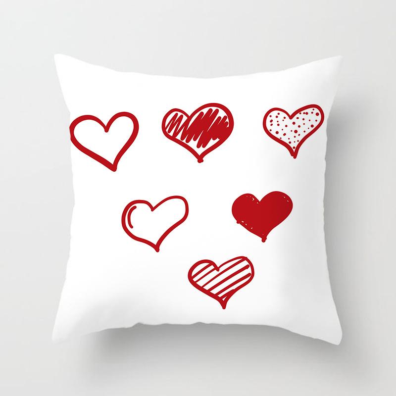 Valentine's Day Digital Printed Car Pillow Cushion Cover Core-Free Home Soft Decoration