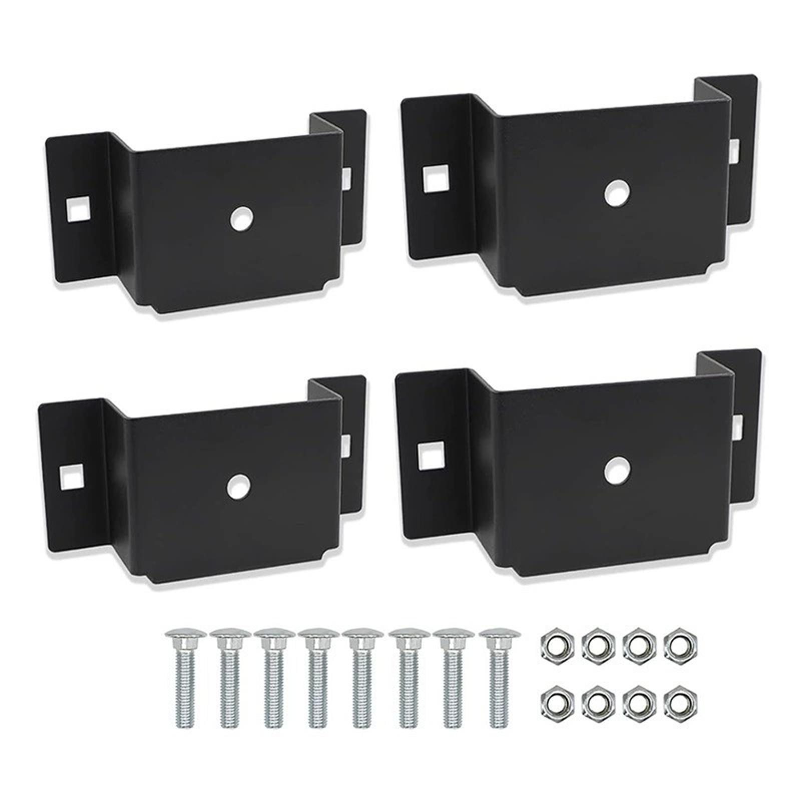 

Карман для колышка прицепа, 2x4 для дерева, бортовых платформ и грузовиков, матовый противоскользящий процесс, 4 шт. one size чёрный