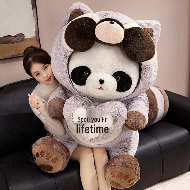 Giant Panda Plush Toy with Heart - Cute, Huggable Bear Doll, Large Pillow Gift