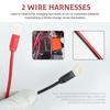 2Pcs Wires Harness Safe PVC Smart Batteries Trickle Charger Cable 16AWG Easy Installation Wiring Harness for Extended Charging