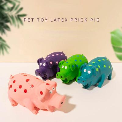 Quietsch-Hundespielzeug in Schweineform, langlebiges Gummi-Quietscher-Schweinchen, Kauspielzeug für Hunde und Welpen, Latex, interaktives süßes Spielzeug für kleine, mittelgroße und große Hunde