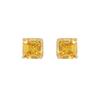 S925 silver needle earrings geometric square zircon earrings niche design temperament versatile small square diamond simple stud earrings