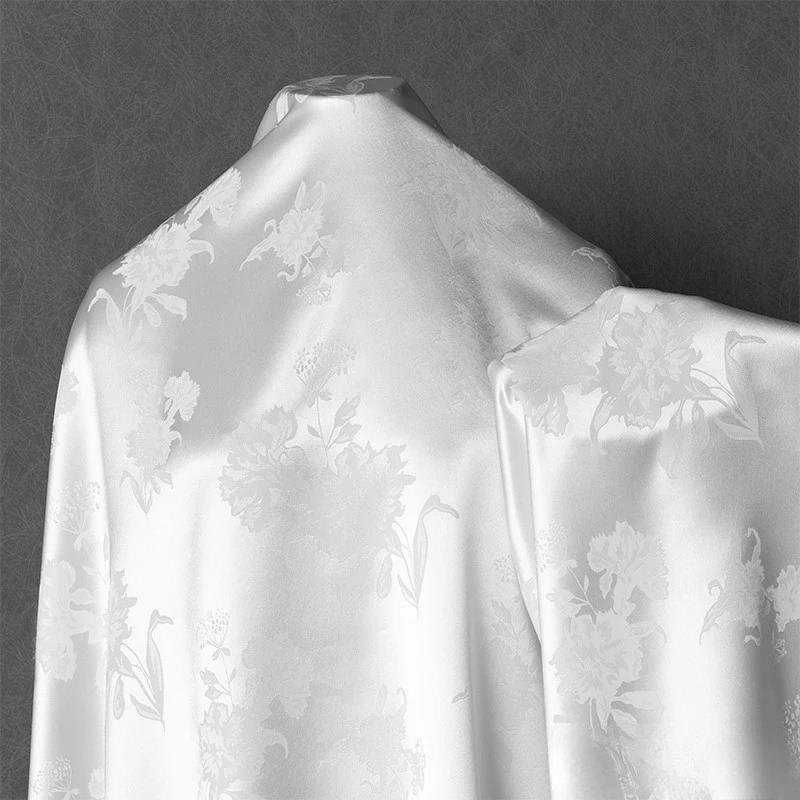 100x150cm Acetátový saténový žakárový materiál na šaty, košile, hedvábně hladký, lesklý, velkoobchodní látka na oděvy, šití, DIY materiál