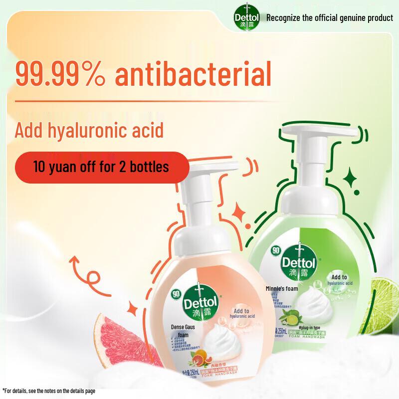 Набор Dettol Пена Антибактериальное мыло для рук