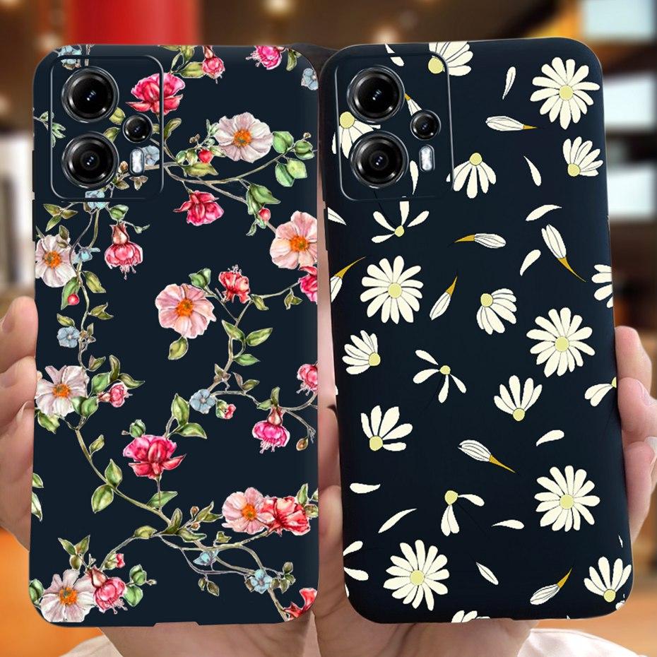 Soft Silicon Phone Case For Motorola Moto G13 G23 2023 Sunflower Daisy Pattern Cases Cover For MOTO G23 4G MotoG13