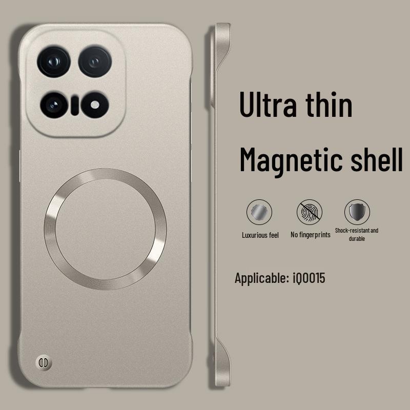 iQOO15 Ultra-Thin Frosted Magnetic Protective Phone Case - Semi-Wrapped, Anti-Fall Design